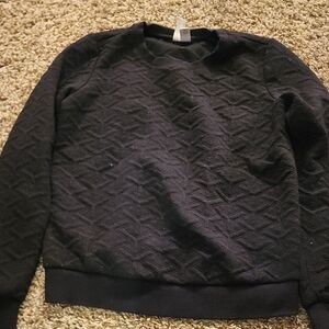 Women's Black Textured Sweater